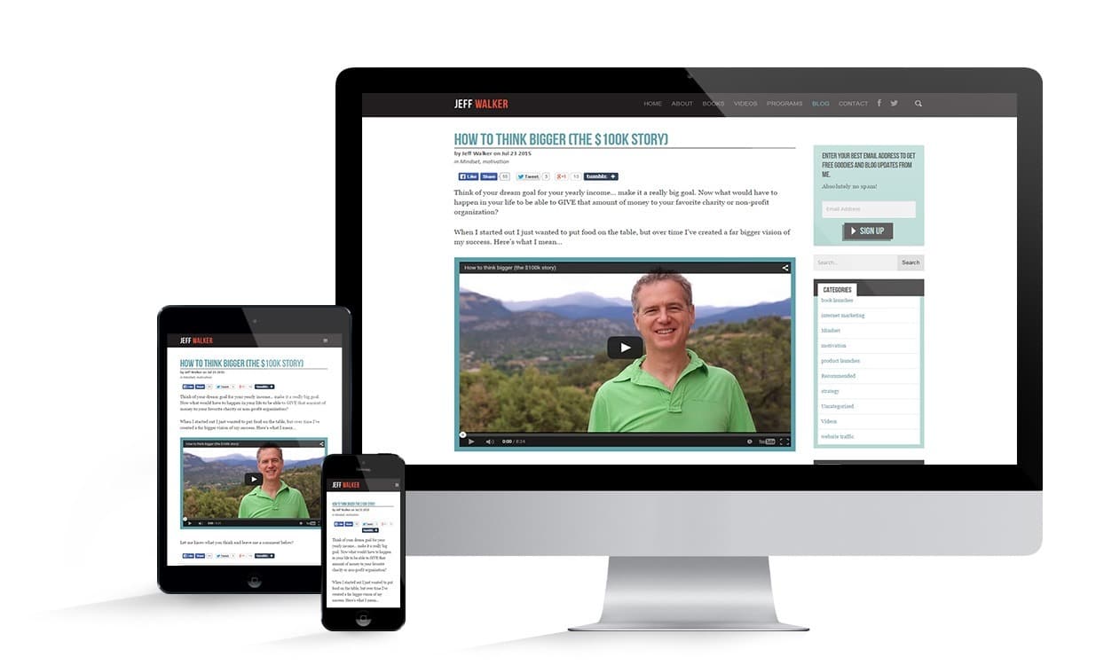 JeffWalker.com across desktop, tablet, and phone
