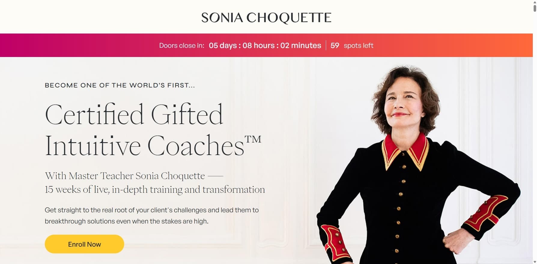 Certified Gifted Intuitive Coaches launch masthead with enrollment countdown